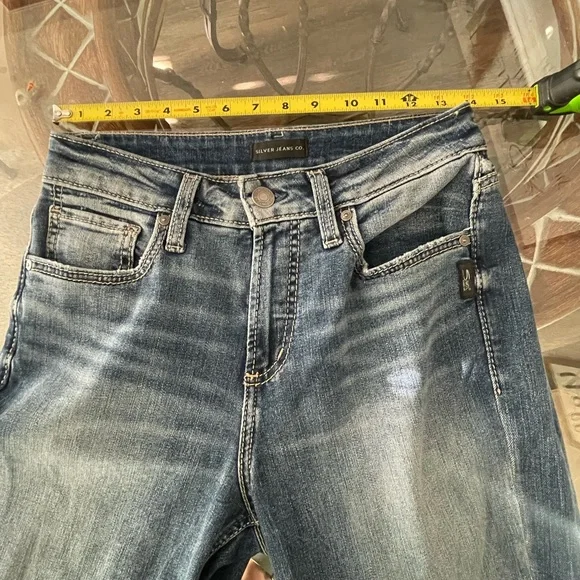 Silver Jeans Women's Straight Leg in Classic Blue - Picture 6 of 6